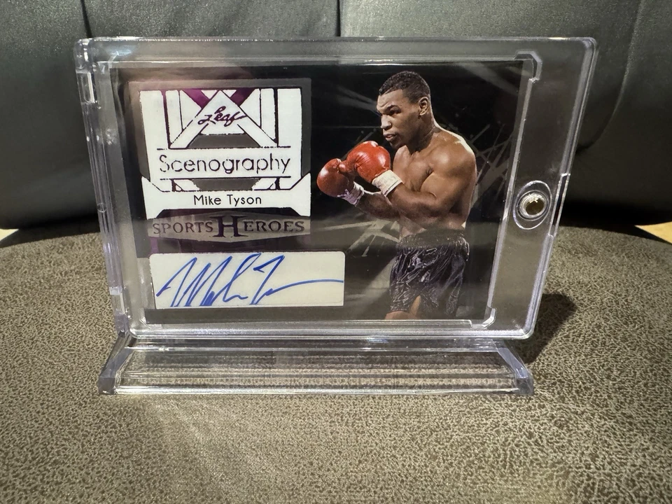 Mike Tyson Auto Leaf Scenography 2024 Card Sports Hero's 🥊 🐐 - Image 1 of 2