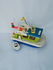 VINTAGE Fisher Price Little People Play Family Happy Houseboat-985-InCOMPLETO! - Foto 1 di 6