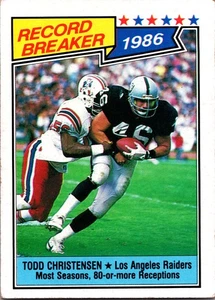 Todd Christensen #2 - - 1987 Topps - Los Angeles Raiders - Picture 1 of 2