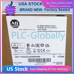 ALLEN BRADLEY 20F11ND022JA0NNNNN PowerFlex Air Cooled 753 AC Drive FREE SHIP # - Picture 1 of 7