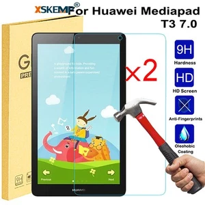 2Pcs Huawei Mediapad T3 7.0 Premium Tempered Glass Screen Protector Shield Guard - Picture 1 of 25