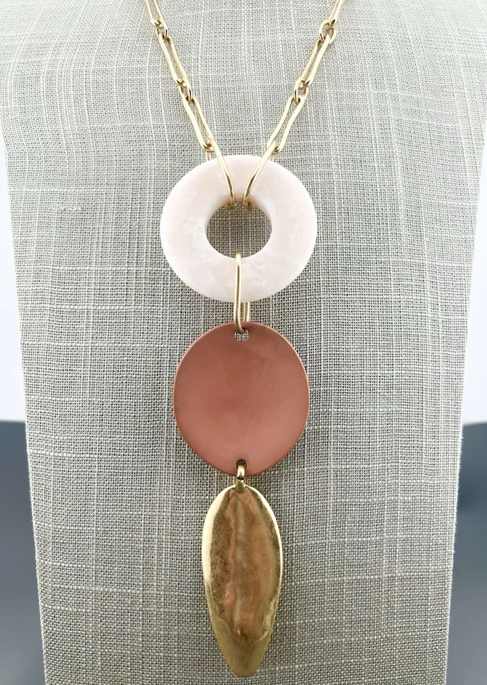 "Collar RLM SoHo tono dorado declaración Robert Lee Morris firmado 18-21""" Foto 1 de 4