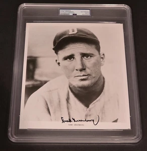 HANK GREENBERG Signed 8x10 Photo-HALL OF FAME-DETROIT TIGERS-PSA - Picture 1 of 6