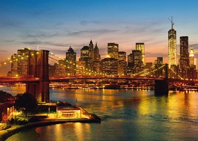 Puzzle 2000 pezzi New York Skyline di sera gioco Schmidt 58189 NUOVO + IMBALL... - Immagine 1 di 2