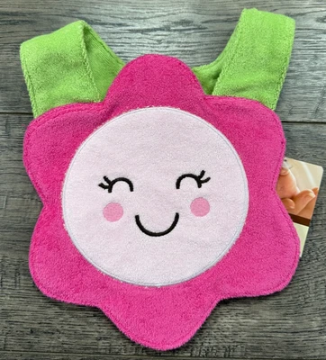 Roupas de bebê menina novas vintage babador de flores Carter's Terry - Imagem 1 de 2