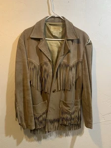 Vintage Californian By California Sportswear Co. Suede Fringe Jacket Sz 38 1960s - Picture 1 of 5