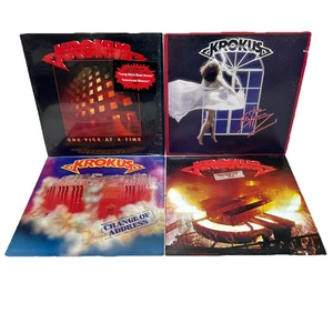 Krokus Lot of 4 LP Vinyl The Blitz Hardware Change Of Address One Vice Tested - Picture 1 of 10
