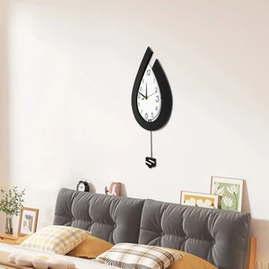 Decorative Wall Clock for Living Room Big Pendulum Modern Silent Wall Clock NEW - Picture 1 of 19