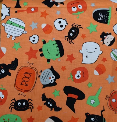 Riley Blake Boo To You 2009  Halloween  100% Cotton Fabric Scrap Remnants - Image 1 of 2