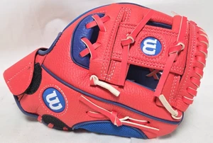 Wilson A200 All Position T-Ball 10 Zoll Handschuh rot und blau 2-6 Jahre - Bild 1 von 5