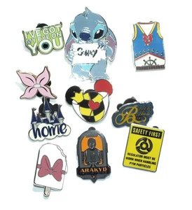 Disney Pin Trading 10 Pins Park Trader Lot Star Wars Stitch Queen Of Hearts A - Picture 1 of 1