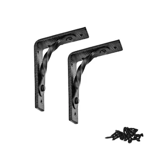 2 Stück 5" 10" 12" geschmiedete Eisen Metall Regal Halterung für offene Schweberegale - Bild 1 von 11
