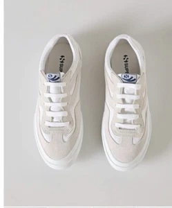 SUPERGA 2941 Revolley Colorblock Sneakers 7/ 37 1/2 Beige Lt Off White $100 NIB - Picture 1 of 4