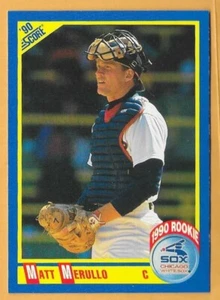 Matt Merullo Chicago White Sox Rookie #605 - Puntuación casi nueva-como nueva 1990 - Imagen 1 de 2