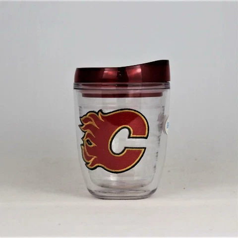 Calgary Flames NHL Officially Licensed 12oz Tumbler w/Lid Cover