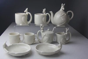 Vintage Fitz & Floyd Kangaroo Pattern Ceramic Set - Picture 1 of 49