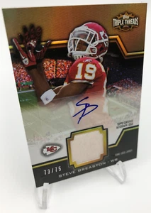 STEVE BREASTON JERSEY AUTO SP/75 Card 2011 Topps TRIPLE THREADS Signed MICHIGAN - Picture 1 of 10