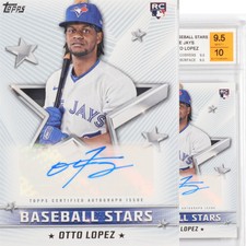 2022 Topps Baseball Star OTTO LOPEZ Signature Card TQG 9.5