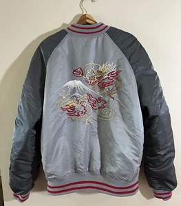 MA-1 Souvenir Double DRAGON JACKET # 247/306 ALPHA INDUSTRIES Reversible Med/Lrg - Picture 1 of 21