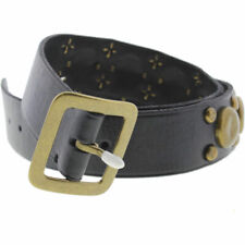 .Ralph Lauren Belt Black Leather Studded Buckle Size S 