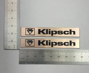Klipsch Badge Logo Emblem Copper Color Pair Speaker - Picture 1 of 3