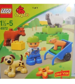 New LEGO DUPLO 4972 MINI FIG CHILD Animal Farm Sheep Dog Piglet baby Cow calf