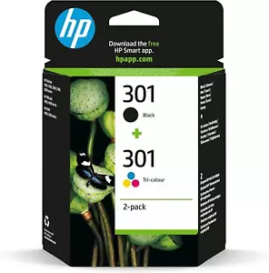 HP 301 2er-Pack Tintenpatronen, 1 schwarz und 1 dreifarbig Original - Bild 1 von 12