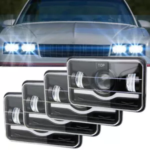 4PCS 4x6" LED Headlights Hi/Lo DRL Fit Chevrolet Monte Carlo 1980-1988 El Camino - Picture 1 of 12