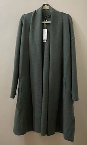 NWT $428 Eileen Fisher Cypress Lightweight Boiled Wool Coat with PIN Large - Picture 1 of 6