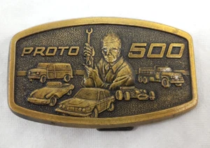 Vintage Proto 500 Belt Buckle Tools Mechanic Cars Truck Vehicles Repair - Picture 1 of 6