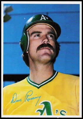 1980 Topps Superstar Photos JUMBO 5X7 Dave Revering #58 BASEBALL Athletics - Image 1 of 2