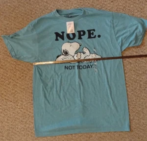PEANUTS SNOOPY NOPE NOT TODAY T-Shirt LARGE NEW w/ TAG - Picture 1 of 4