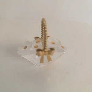 Swarovski Kristall Blumenkorb mit goldfarbenen Akzenten - Crystal Memories  - Bild 1 von 5