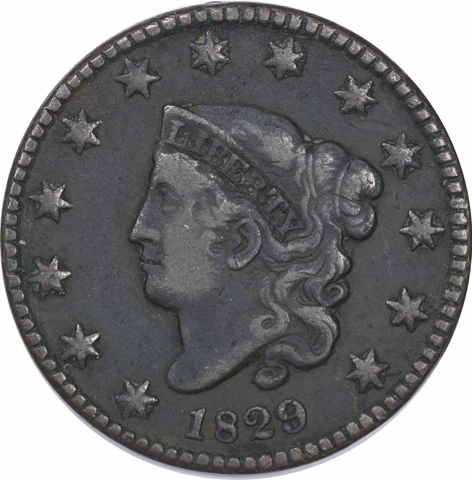 1829 Large Cent VF Uncertified #303 Cover