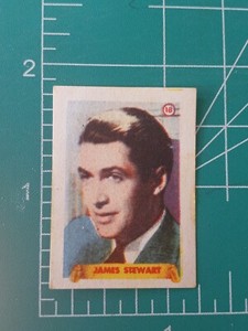 1940s THIN PAPER Card TV MOVIE MUSIC Stars JAMES JIMMY STEWART 