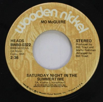 Rare Country Promo 45 Mo Mcguire - Saturday Night In The Summertime / Saturday N - Image 1 of 2