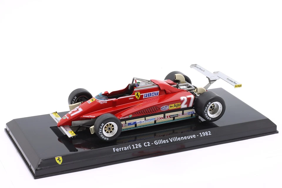 Gilles Villeneuve Ferrari 126C2 #27 Formula 1 1982 1:24 Premium da collezione - Immagine 1 di 1