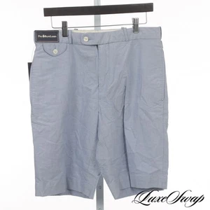 NWT Polo Ralph Lauren Blue Oxford Cloth Summer Flat Front Dog Motif Shorts 32 NR - Imagen 1 de 10
