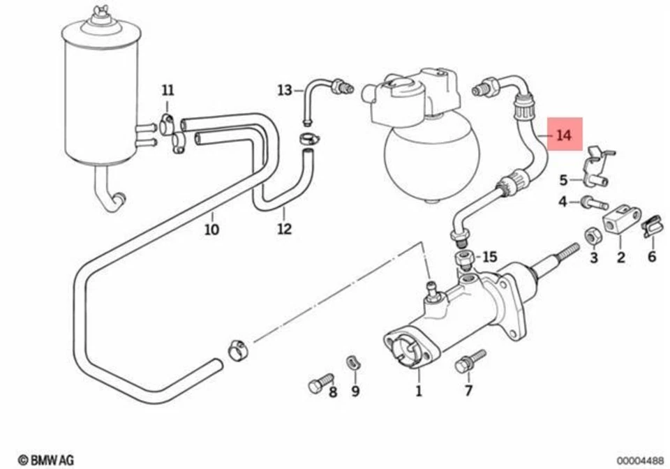 正品宝马 E28 轿车压力软管组件原始设备制造商 34321154132 — 第 1/1 张图片