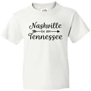 Inktastic Nashville Tennessee Est.1779 Youth T-Shirt State Travel City Town Gift - Picture 1 of 4