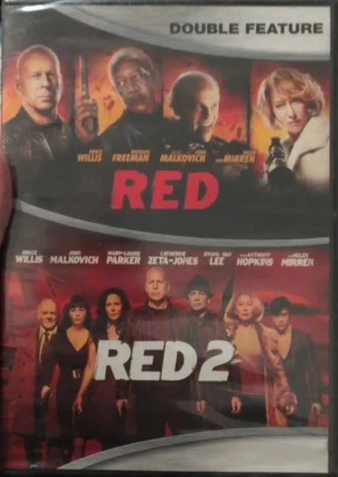RED/RED 2 (DVD, 2016, Widescreen) Bruce Willis/John Malkovich/Morgan NEW - Image 1 of 1
