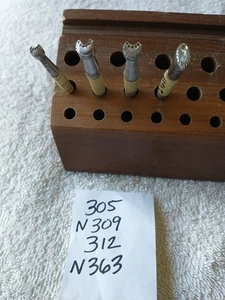 Vintage 4 Craftool Leather Tooling Stamps #34 - Picture 1 of 2