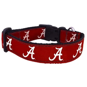 NCAA Alabama Crimson Tide Dog Collar (Team Color, Large) - Picture 1 of 3