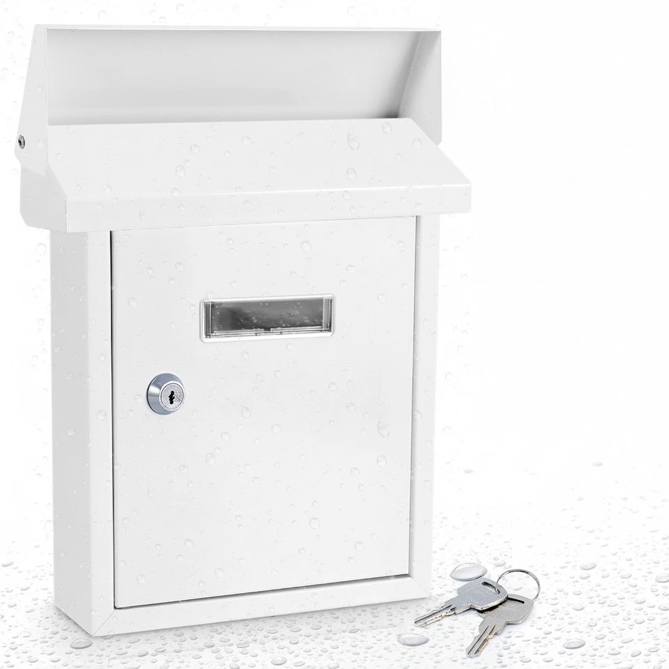 SereneLife SLMAB01 Weatherproof Wall Mount Locking Mailbox