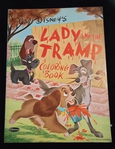 WALT DISNEY'S LADY AND THE TRAMP WHITMAN PUBLISHING 1956 VINTAGE MALBUCH - Bild 1 von 9