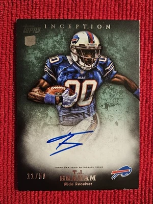 T.J. Graham 2012 Topps Inception Green Auto RC #11/50 Bills - Image 1 of 4