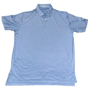 Peter Millar Men’s Summer Comfort Golf Collared Polo Shirt Size XL - Light Blue - Picture 1 of 7