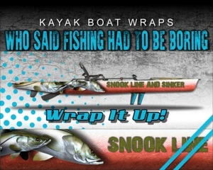 KIT DE ENVOLTURA DE VINILO KAYAK SNOOK LINE AND SINKER 14 FT CALCOMANÍA/PEGATINA GRÁFICA - Imagen 1 de 1