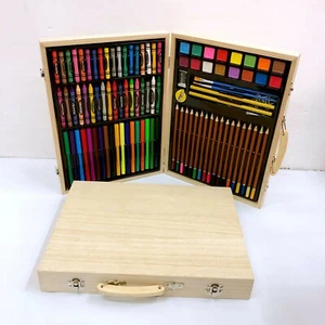 71 - 251 Artists Wooden Art Case Pencils Crayons Colour Painting Oil Pastels Set - Picture 1 of 30