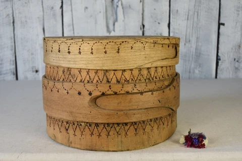 Antique Wooden Bowl / Wooden Basket / Wooden Fruit Bowl / Rustic Wooden Bowl Cover